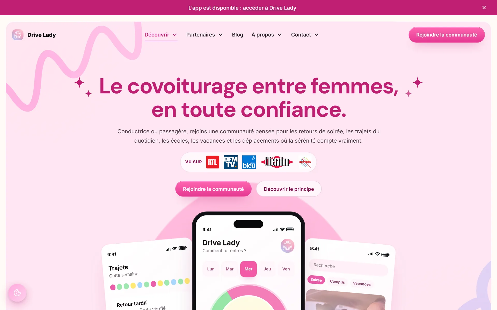 Site Drive Lady après refonte